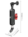 Motorcycle Rearview Oblique CNC Metal Magic Arm Rod Mount