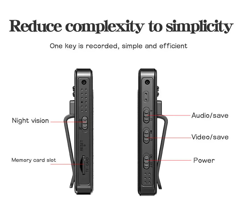 HD 1080P Mini Camera Portable Small Digital Video Recorder Police BodyCam Infrared Night Vision Miniature Camcorder