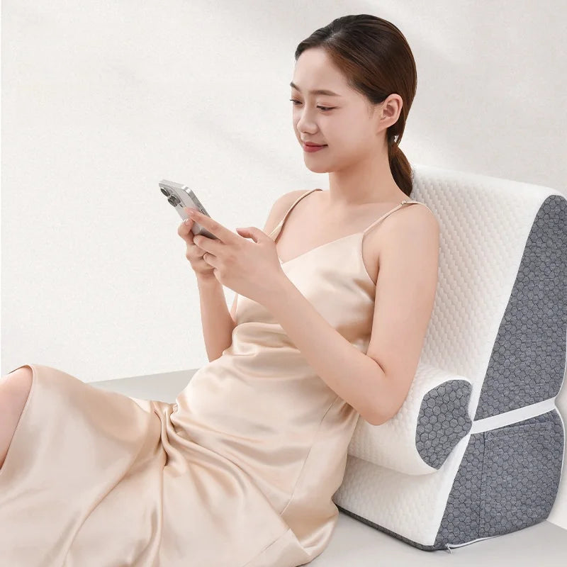 Multi-Purpose Wedge Pillow Soft Memory Foam Top Triangle Pillow Body Positioners For Leg Elevation Pillow With Removable Cover