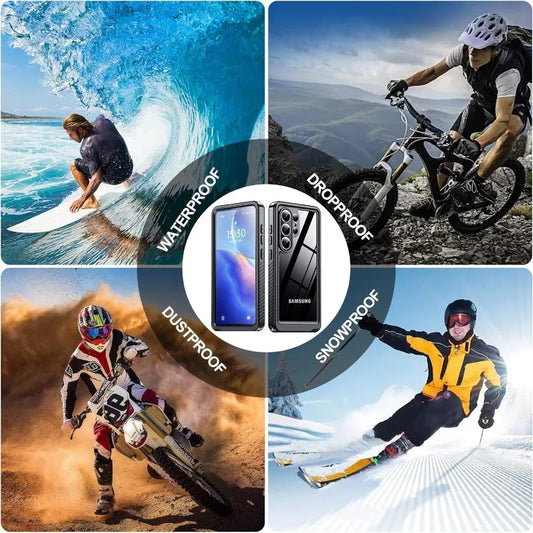 IP68 Waterproof Full Body Case for Samsung Galaxy S26 Ultra / S25 / S24 Ultra / Plus  – Shockproof Underwater Diving Protective Cover