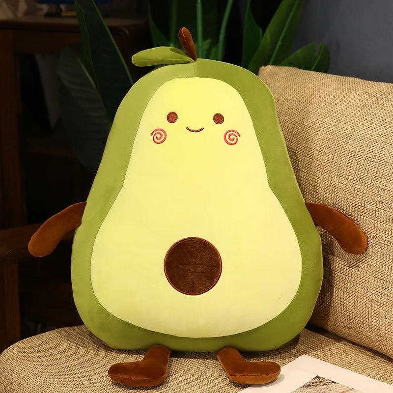 Giant Avocado Plush Soft Stuffed Fruit Pillow
