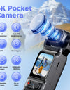 4K Pocket Action Camera Touch Screen Stabilization Sport BodyCam Portable Small Video Recorder Digital Vlog Camera for YouTube