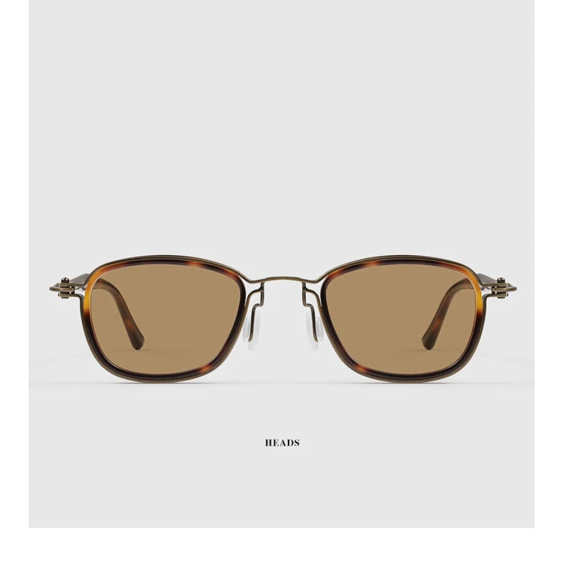 Vintage Square Titanium Acetate Eyeglasses Frame