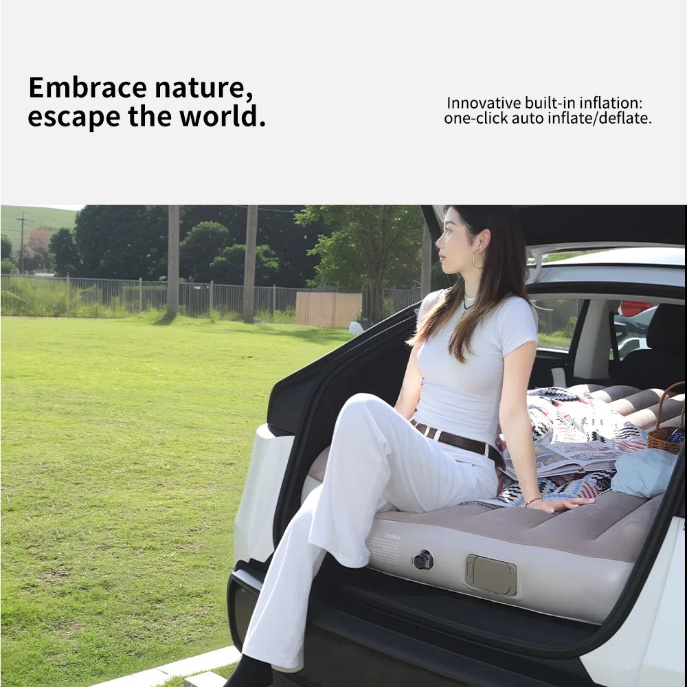 Self Inflating Car Mattress for Tesla Model Y Juniper 2021 2026 Inflatable Travel Camping Bed