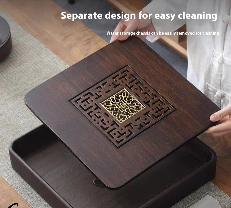 Home And Kitchen Tea Tray Portable Dishes For Tea Ta Kawi Bamboo Rectangle Wooden Tray For Chaban Tea Table Serving Trays