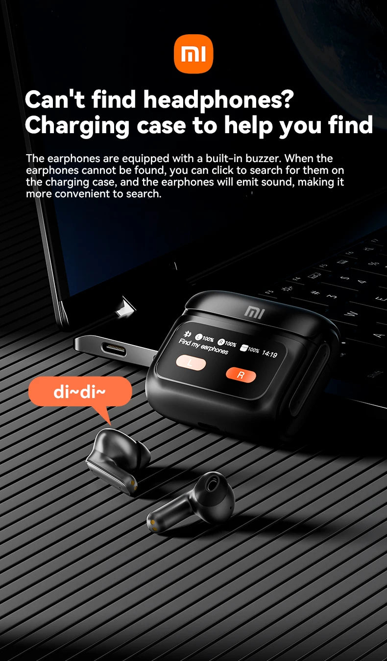 Xiaomi ANC Wireless Earbuds Bluetooth Earphone Touch Screen airpods Control Active Noise Reduction In Ear Headphone Bulit in Mic