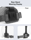 Adjustable Body Mount Belt Chest Strap with J Hook Mount & Long Screw & Phone Clamp for iPhone for Gopro Action Camera