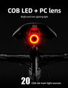 Smart Bicycle Rear Light Auto Brake Sensing Tail Light Waterproof Type-C Bike Taillight MTB Road Cycling Flashlight