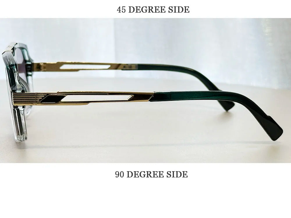 Vintage Square Alloy Frame Sunglasses With UV400 Protection