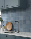3D Tile Stickers, Self-adhesive Green Tile Backsplash for Kitchen Bathroom, Waterproof, Matt, 30 x 30cm, Interior Wall Decor