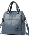 Leather Backpack Women Shoulder Bags Multi function Travel Backpack School Bags Bagpack
