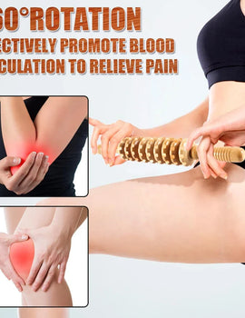 Curved Wood Roller for Stomach Cellulite,Wooden Therapy Massage Tool for Body Shaping,Wood Massager Stick for Lymphatic Drainage