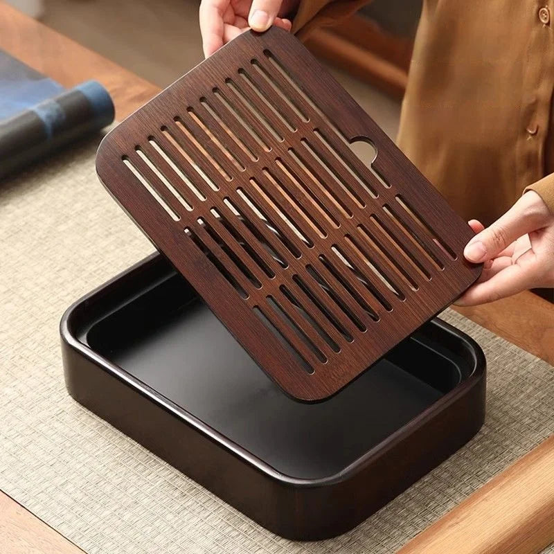 Tea Tray Household Small Dry Brewing And Draining Tea Set Office Tea Table Bamboo Tray Drainage Tea Tray Storage Tray