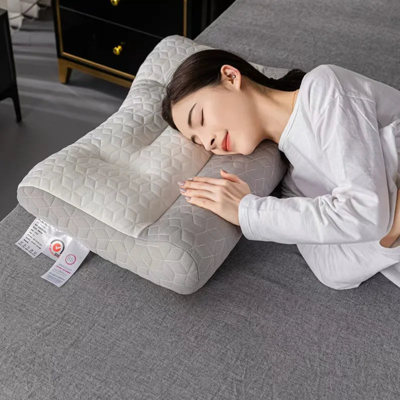 Natural Rubber Pillow Anti Traction Cervical Neck Pillow Soft Elastic Sleeping Pillows Sleep Position Orthopedic Pillow