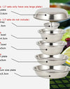 17PCS 22PCS Set Camping Stainless Steel Dinner Dish Durable Outdoor Cooking Picnic Tableware Soup Bowl Trip