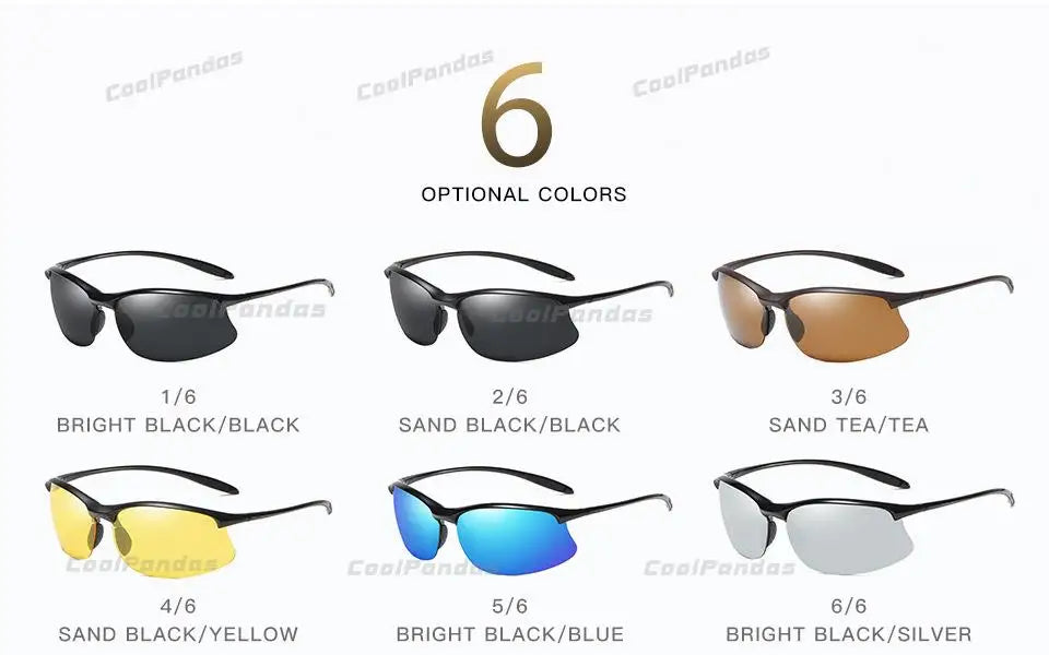 Ultra Light TR90 Polarized Military Style UV400 Driving Sunglasses for Men Women
