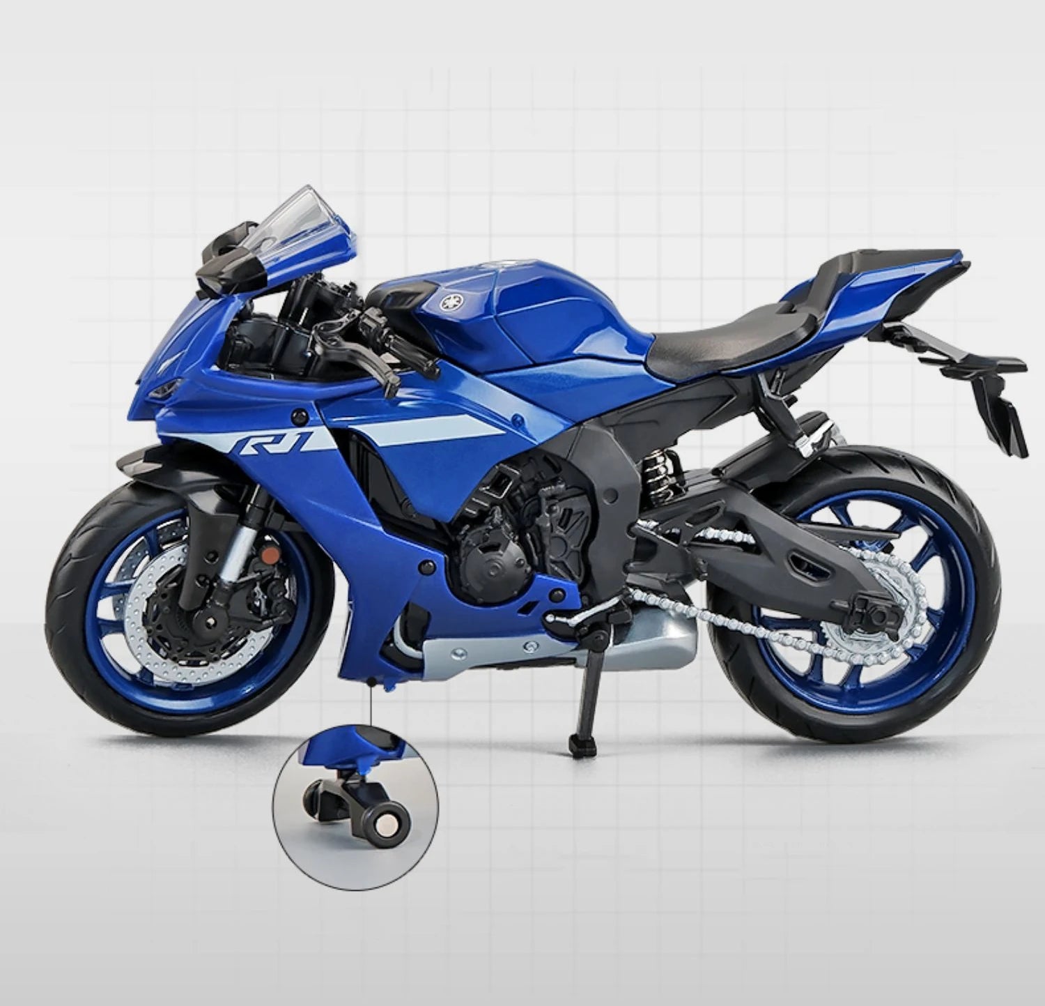 1/12 Scale Yamaha YZF-R1M Motorcycle Model Toy Alloy Diecast Simulation Models Motor Cycle Collection Decoration Boys Toys Gifts