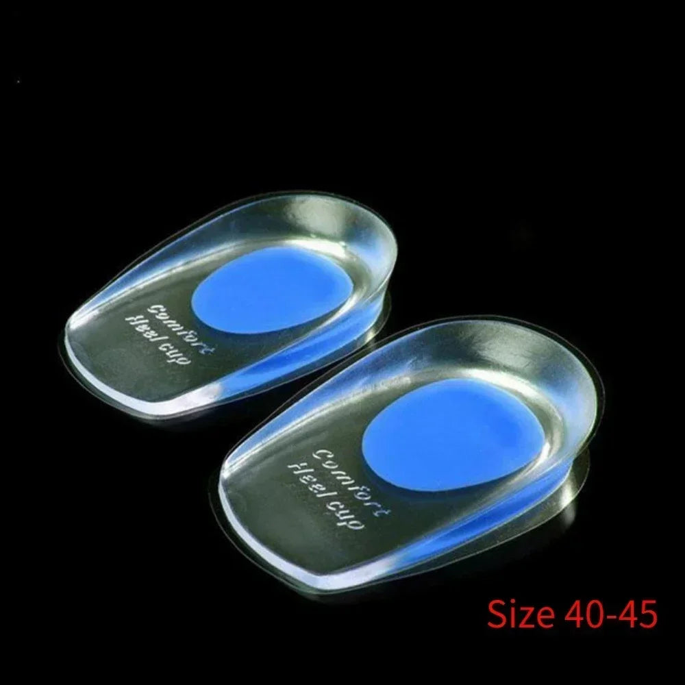 2 Pcs Silicone Heel Pad Heel Pain Relieves Pain Damping Heel Sole and Achilles Tendon Long-term Care Tool Foot Massage Care Pad