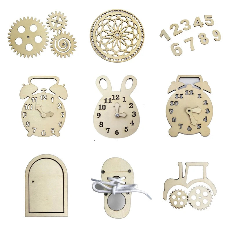 Montessori Activity Busy Board DIY Accessories Material Wooden Toys Busyboard  Early Education Learning Skill Toy Parts