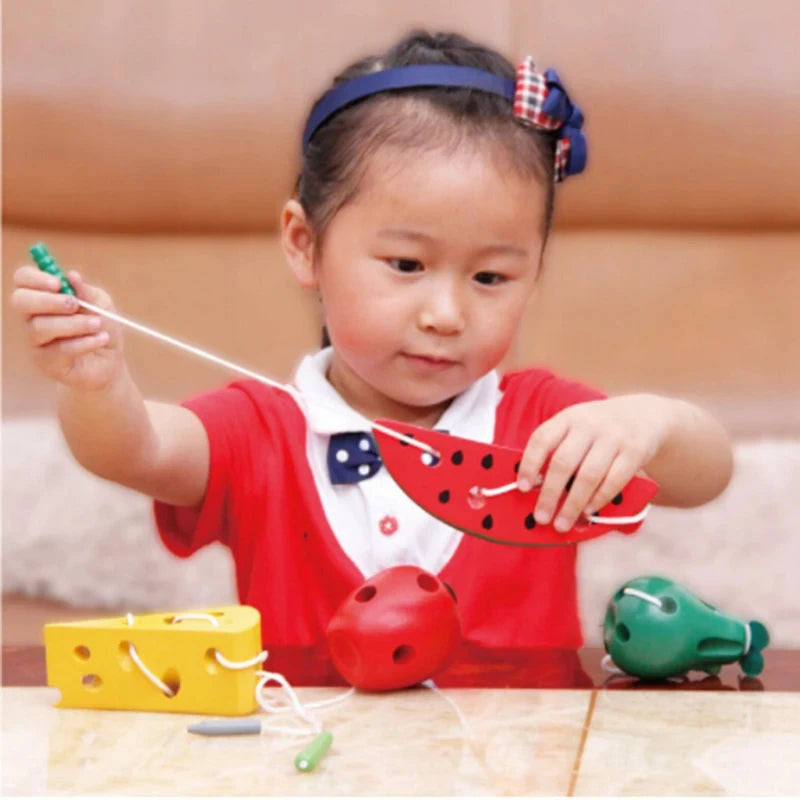 Montessori Wooden Educational Toys for Children 0 12 Months Baby Toys 3D Wooden Puzzles Game Child Early Learning Develop Toys