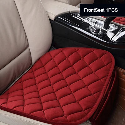 Plush Winter Car Seat Cover Warm Flocking Cloth Seat Cushion