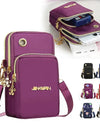 Mobile Phone Crossbody Bags Shoulder Bag Cell Phone Pouch With Headphone Plug 3 Layer Wallet