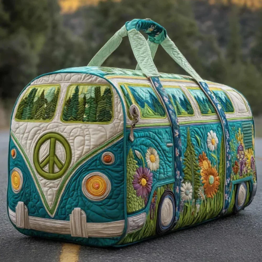 3D Quilted Travel Duffle Bag Large Capacity Overnight Tote