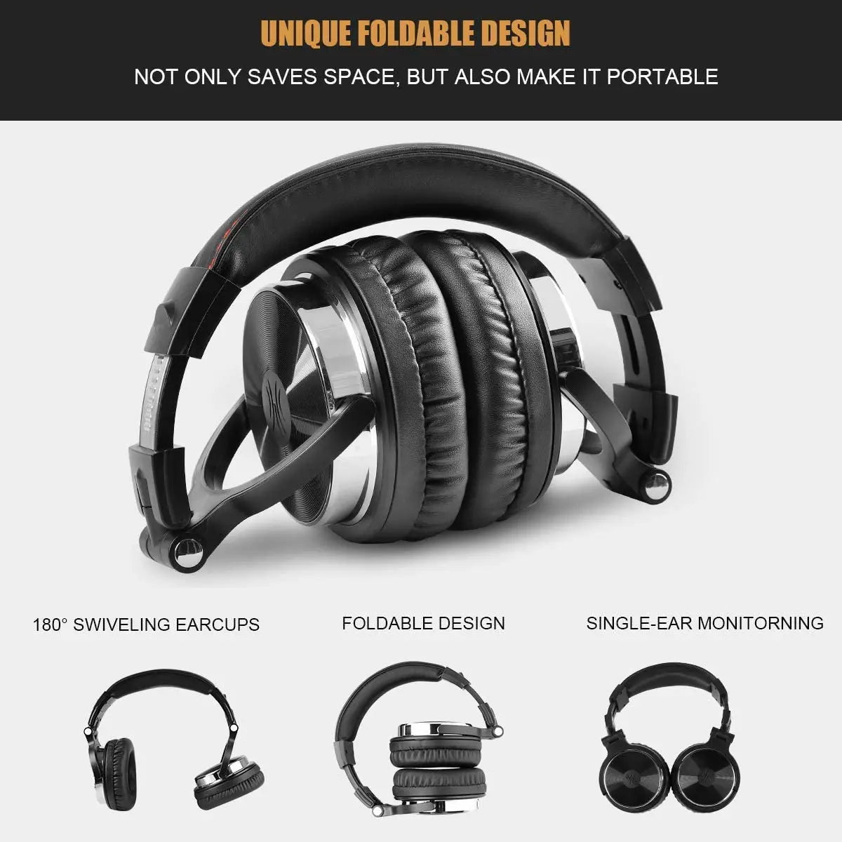 Wired Headphones Professional Studio Pro 10/30/50 DJ Headphones With Microphone Over Ear HiFi Hi-Res Monitor Headset