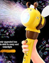 Electric Bee handheld Bubble Machine Toy Fully Automatic Light Blowing Bubble Gun Stick Kids summer Toys