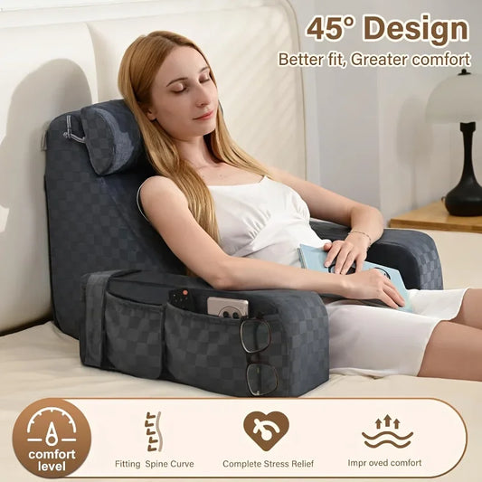 Home Bed Reading Pillow Cushion Adjustable Adult Headrest Pillow Perfect for Watching TV Reading Gaming or Resting Decoration 이불