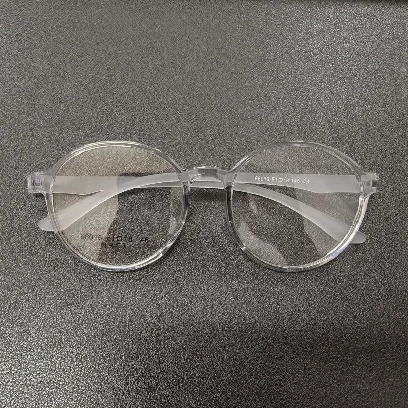 Lightweight Flexible Retro Round Plastic Eyeglasses Frames