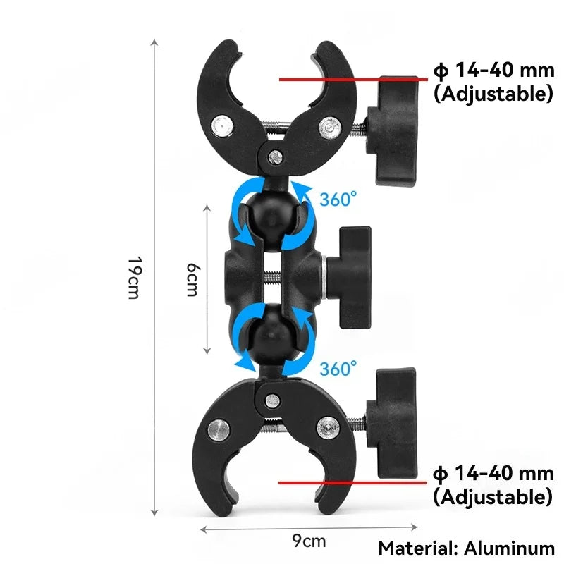 Action Camera Bicycle Motorcycle Handlebar Mount Selfie Stick Bracket