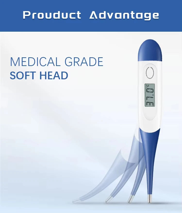 1pc Fast Measurement Digital Oral Thermometer Flexible Tip Human Body Temperature Accurate Fever Detection For  Adults