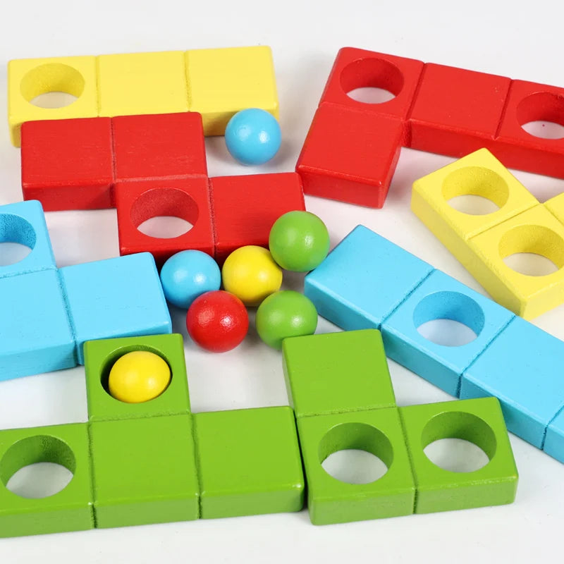 Wooden Magic Ball Cube Logic and Colour Matching Puzzle