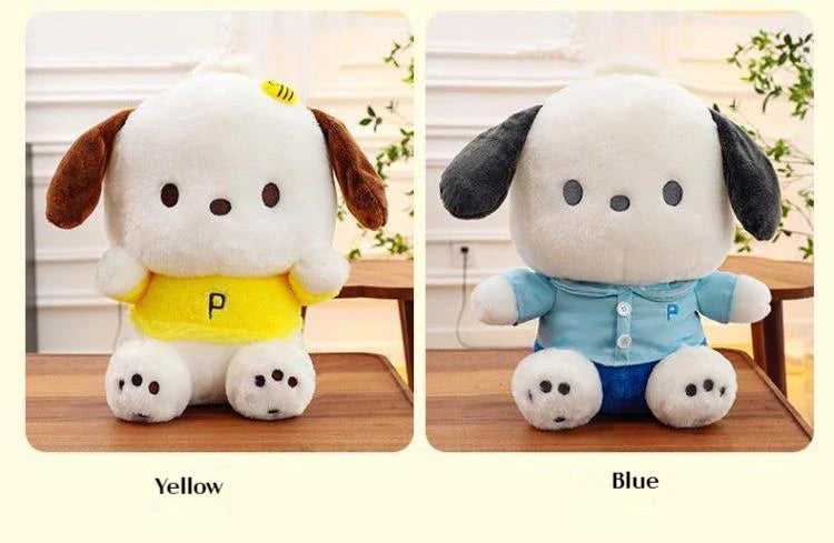 Cartoon Sanrio Pochacco Plush Toy Soft Stuffed Doll Cute Sofa Cushion Bedroom Decoration  Soothing Pillow  Anime Gift