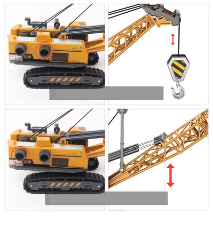 Toys for Boys Alloy Tractor Kids Excavator Bulldozer Miniature Crane Truck Model Diecast Farm Engineering Vehicle Children Gifts