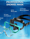 Snorkel Mask 3 Windows Panoramic Wide View HD Three-Lens Adjustable Scuba Snorkeling Swimming Diving For Adults and Kids