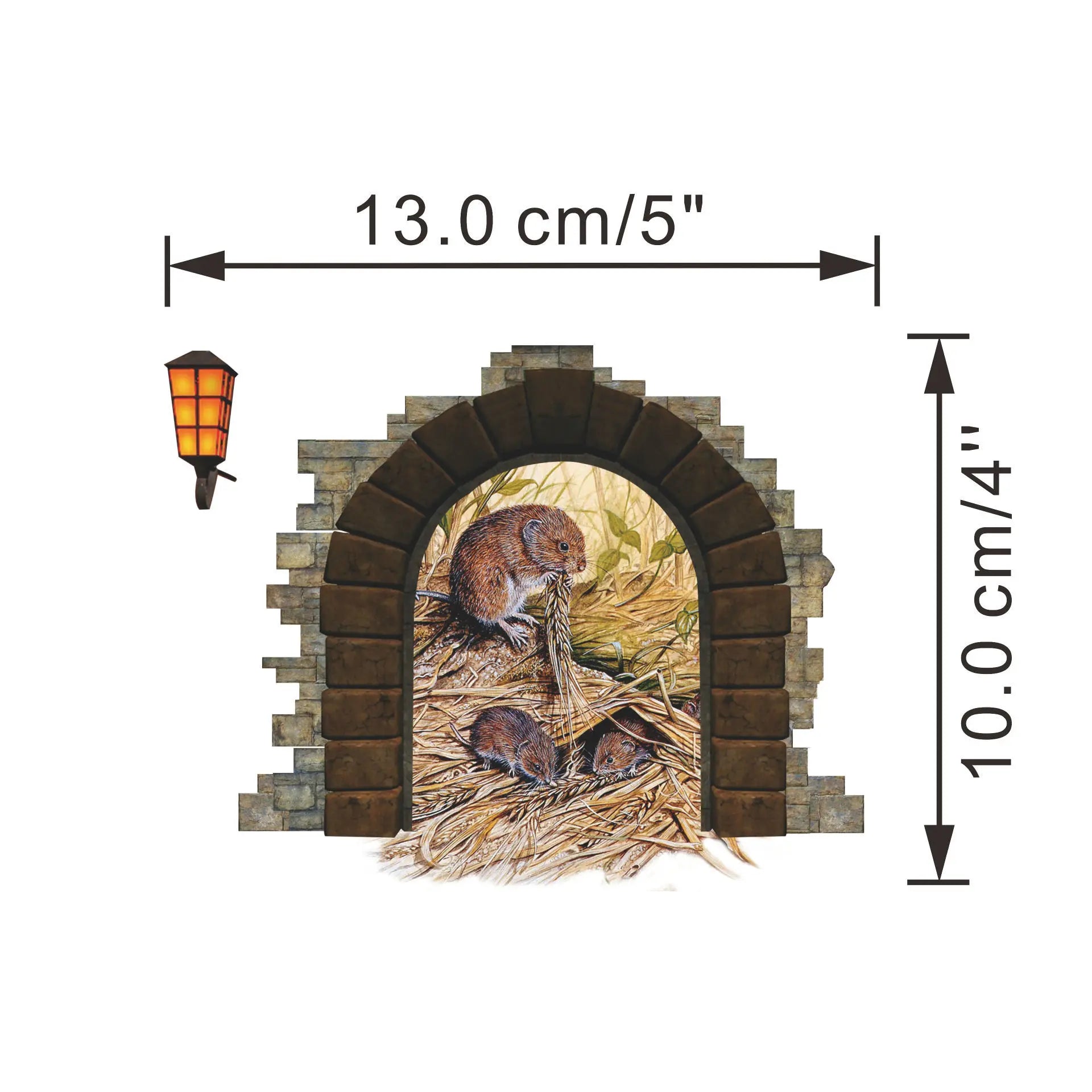 3pcs/Set 3D Mouse Hole Wall Sticker Mouse Garden Hole Vinyl Decal Cute Animal Door Sticker Nursery Home Decoration