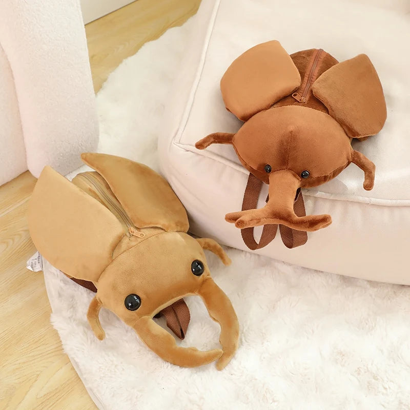 Creative Beetle Plush Backpack Soft Insect Stuffed Bag