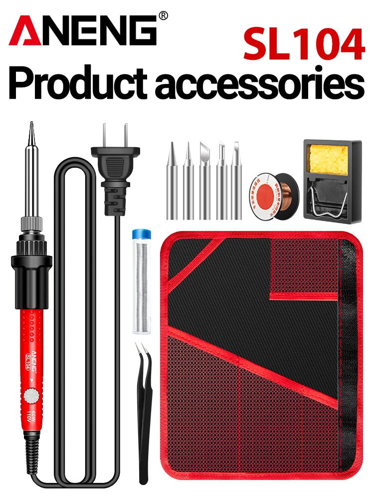 Electric Soldering Iron 11 Kits Set Ceramic Heater Solder Tips Quick Tin 60W Equipment Electric Welding Repair Tools