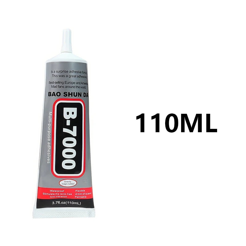 B7000 Universal Transparent super Glue for Cell Phone Repair-Jewellery, Jade, precious metals, High Adhesive for wood,Glass，Plastic, quick Drying-With Precision Applicator (15ML/25ML/50ML/110ML)