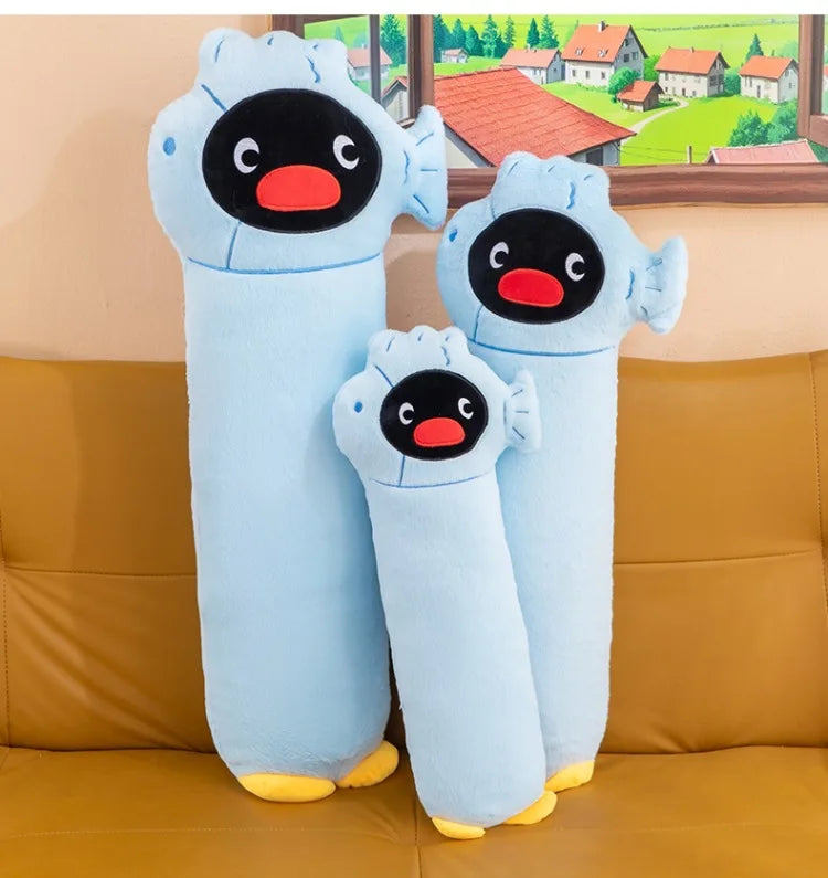 Kawaii Stuffed Doll Arctic Penguin Long Pillow for Girls Sleep Hugging Cuddling Leg Clamping Bed Cushion Anime Kids Birthday