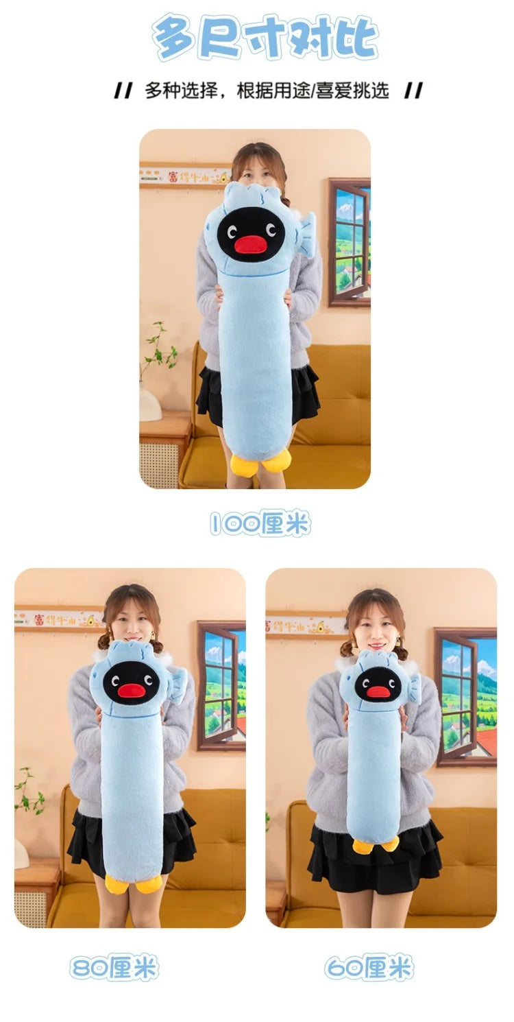 Kawaii Stuffed Doll Arctic Penguin Long Pillow for Girls Sleep Hugging Cuddling Leg Clamping Bed Cushion Anime Kids Birthday