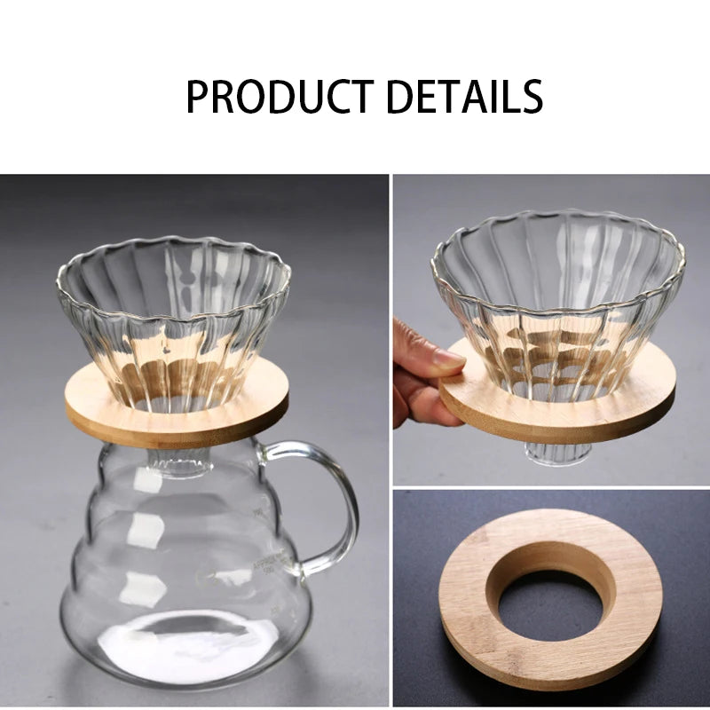 300/500/700ml Glass Coffee Pot With Filter Drip Brewing Hot Brewer Cloud Shaped Kettle Coffee Brewer Utensils Clear Teapot