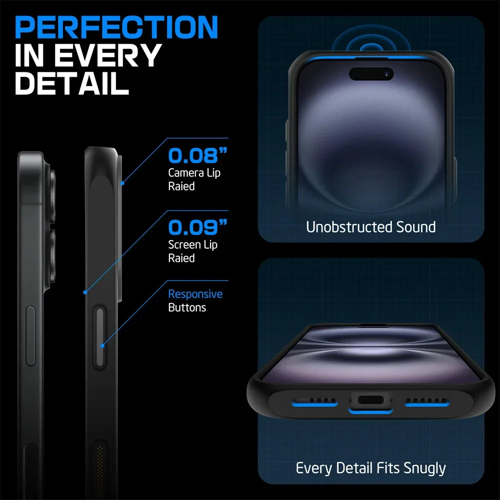 For iPhone 16 Case with Camera Control Capture Button UB Mag Slim Shockproof Protective  MagSafe Phone Case