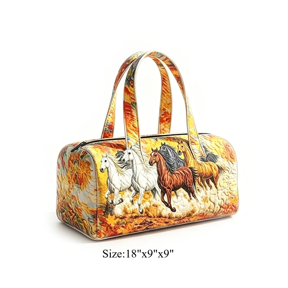 Quilted Duffel Bag Weekender Bag Cute Cat Tropical Floral Print Carry On Luggage Lightweight Bags for Beach Vacation Party Sport