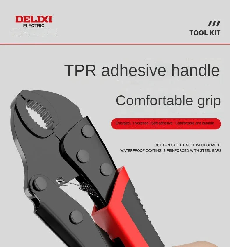 Multifunctional Pliers Adjustable Plate Hand Clamp Locking Pliers Universal Manual Pressure Industrial-grade Round Nose Pliers