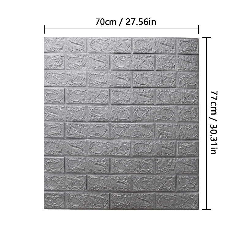 3D Wallpaper Decoration Self-adhesive Antique Foam Brick Wallpaper