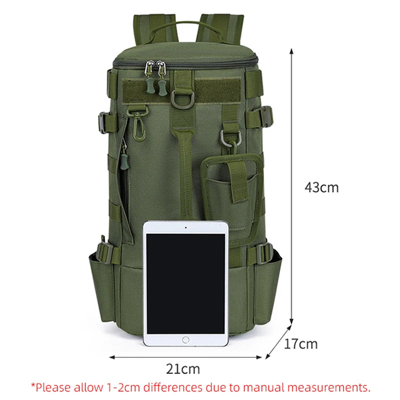 Large Capacity Fishing Gear Storage Backpack Fishing Bag Wet Dry Separation Splash-proof LUYA Bag Hiking Fishing Camping Packs