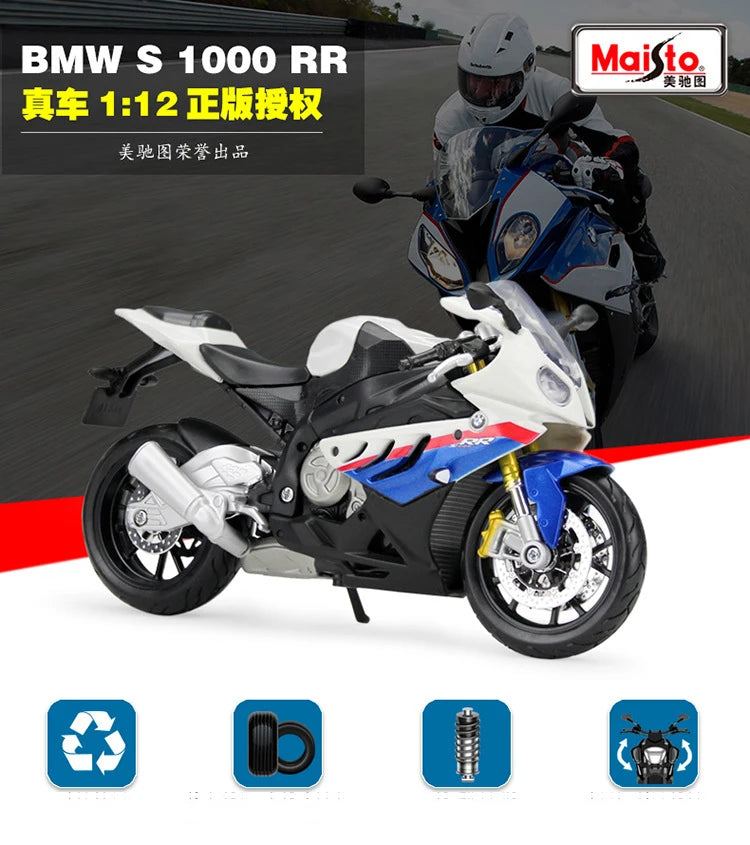 1 12 Scale BMW S1000RR Diecast Motorcycle Model